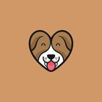 Smiling dog lover vector