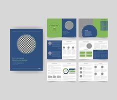 Modern business brochure template layout design, 12 page corporate brochure editable template layout, minimal business brochure template design. vector