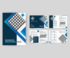 Modern business brochure template layout design, 8 page corporate brochure editable template layout, minimal business brochure template design. vector