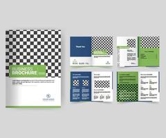 Modern business brochure template layout design, 8 page corporate brochure editable template layout, minimal business brochure template design. vector