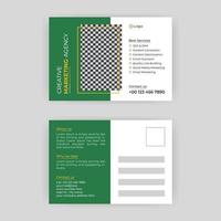 Postcard design template, modern banner design, business postcard flyer, vector