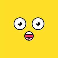 Surprised, shocked emoji vector illustration