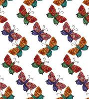 Steampunk butterfly seamless pattern vector