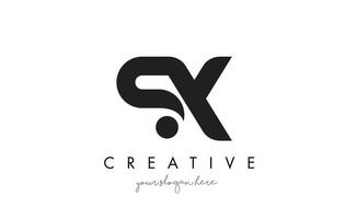 SX Letter Logo Design with Creative Modern Trendy Typography. vector