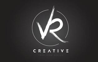 VR Brush Letter Logo Design. Artistic Handwritten Letters Logo Concept. vector