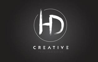 HD Brush Letter Logo Design. Artistic Handwritten Letters Logo Concept. vector