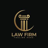 Law firm gold premium logo template vector