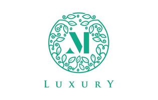 M Letter Logo Luxury.Beauty Cosmetics Logo vector