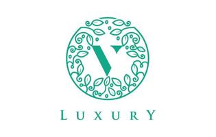 V Letter Logo Luxury.Beauty Cosmetics Logo vector