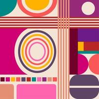 Retro Bauhaus Modern Art Abstract Pattern vector