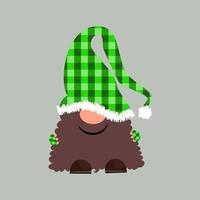 Christmas Garden Gnome Seasonal Winter Elf vector