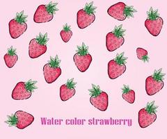 Straberry Background Pattern vector