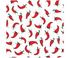 Red color pepper, chili vector