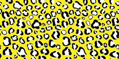 estampado de leopardo amarillo de patrones sin fisuras. Fondo de piel de animal de guepardo. diseño de papel o tela para envolver vector