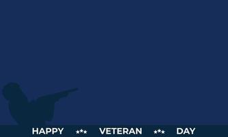 Veterans Day Background with Silhouette of a veteran soldier, and Copy Room Area. Suitable to be placed on content with that theme. vector