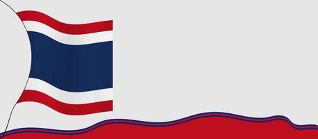 Thailand Constitution Day Background Vector Illustration, and Copy space area. Suitable to be placed on content with that theme. Thailand flag