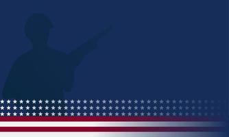 Veterans Day Background with Silhouette of a veteran soldier, and Copy Room Area. Suitable to be placed on content with that theme. vector