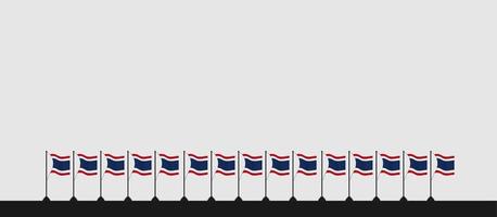 Ilustración de vector de fondo del día de la constitución de Tailandia y área de espacio de copia. adecuado para ser colocado en contenido con ese tema. bandera de tailandia