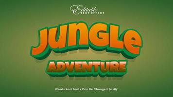 Jungle Adventure Editable Text Effect Vector