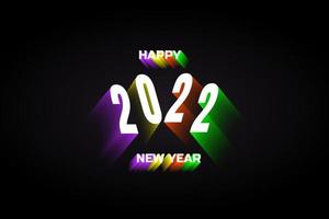 Happy New Year 2022 Rainbow Vector
