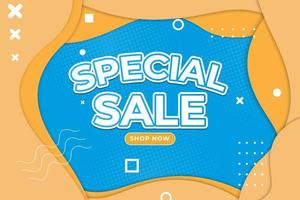 Special Sale banner orange wave Editable Text Effect vector