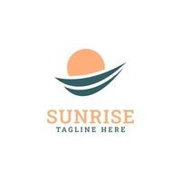 Sun Rise Symbol Icon Logo Vector Illustration