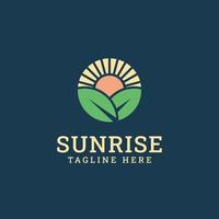 Sunrise Symbol Icon Logo Vector Template