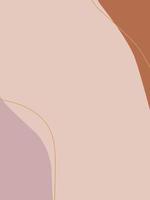 Stylish templates with organic abstract shapes and line in nude colors. Pastel background in minimalist style. Contemporary vector Illustration. Neutral background in minimalist style