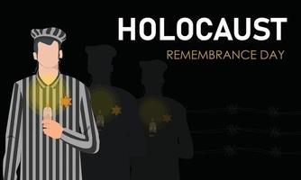banner del día del recuerdo del holocausto vector