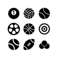 conjunto de iconos de bola de vector