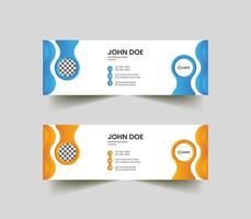 Email signature or email footer and personal social media facebook cover design vector