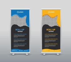 Corporate Roll up Banner design vector