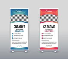 diseño de banner enrollable moderno y creativo vector