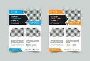 Creative marketing agency professional flyer design vector