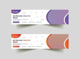 We provide creative idea web banner design template vector