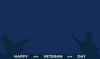 Veterans Day Background with Silhouette of a veteran soldier, and Copy Room Area. Suitable to be placed on content with that theme. vector