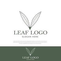 Simple abstract line style logo leaf,for health business,sticker,symbol,icon vector