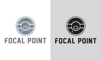 Focal point icons logo in flat design with elements for mobile concepts and web apps. vector