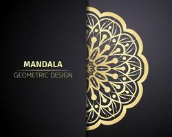 Luxury gold ornamental mandala background. arabesque pattern arabic islamic style print design. vector