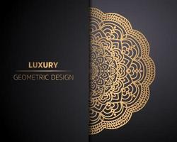 Luxury gold ornamental mandala background. arabesque pattern arabic islamic style print design. vector