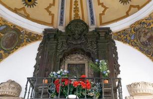 Malaga Spain 2021 - Virgin's altar in the street