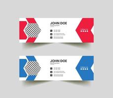 Email signature design or email footer and personal social media cover template vector
