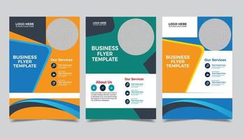 Business flyer design template set Pro Vector