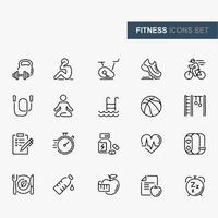 Sport and Fitness Icons Set vector design