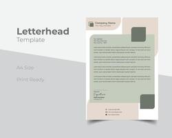 Modern business letterhead template vector