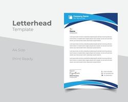 Modern business letterhead template vector