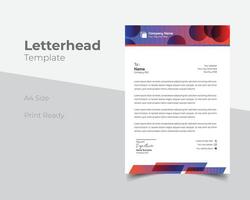 Modern business letterhead template vector