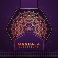 Luxury mandala background design with golden color arabic islamic style decoration vector