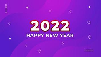 Happy new year 2022 abstract modern colorful gradient background design vector