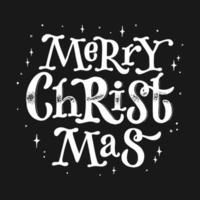 Merry christmas lettering quote for posters, prints, greeting cards, invitations, etc. EPS 10 vector